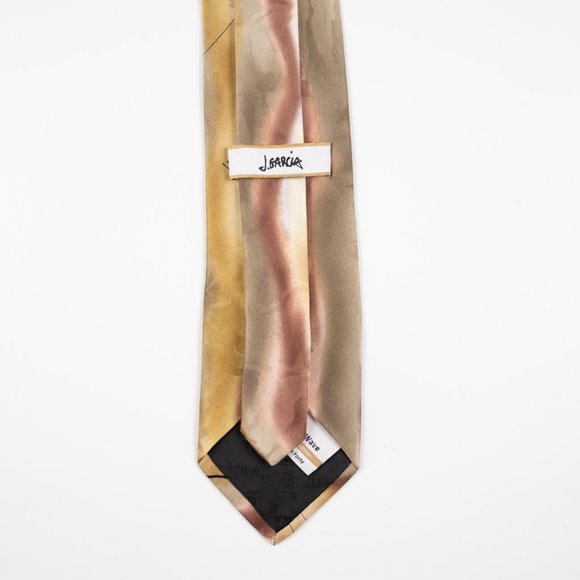 Elegant Brown and Tan Men's Tie - Picture 6 of 8